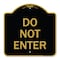 Signmission Designer Series Parking Lot Do Not Enter, Black & Gold Aluminum Sign, 18" x 18", BG-1818-23429 A-DES-BG-1818-23429 - alternate 1